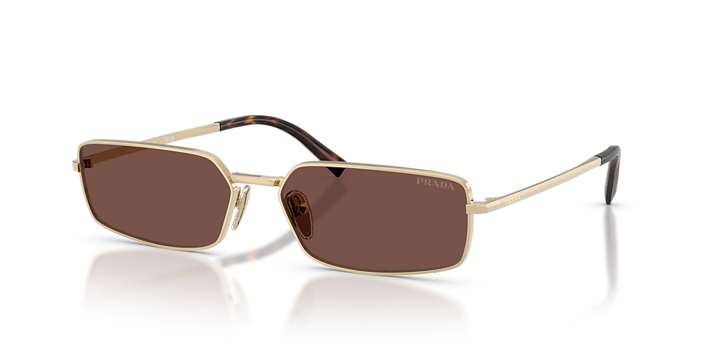 Prada PR A60S XL (59 - 16) with Brown lenses and Gold frame