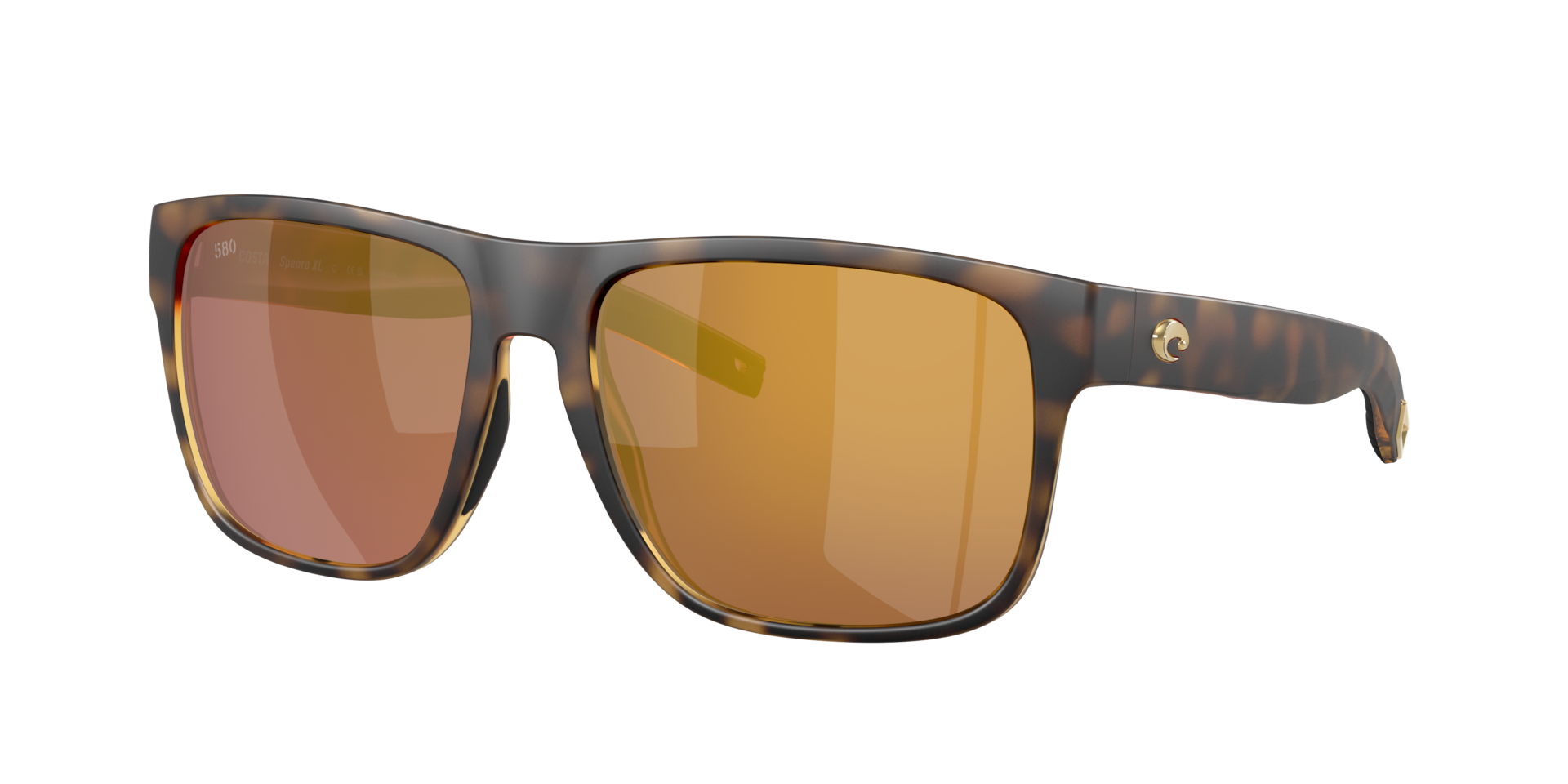 Costa Man Sunglass Spearo XL - Frame color: Matte Tortoise, Lens color: Gold Mirror