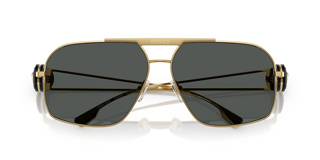 Versace VE2269 XL (62 - 13) with Grey lenses and Gold frame