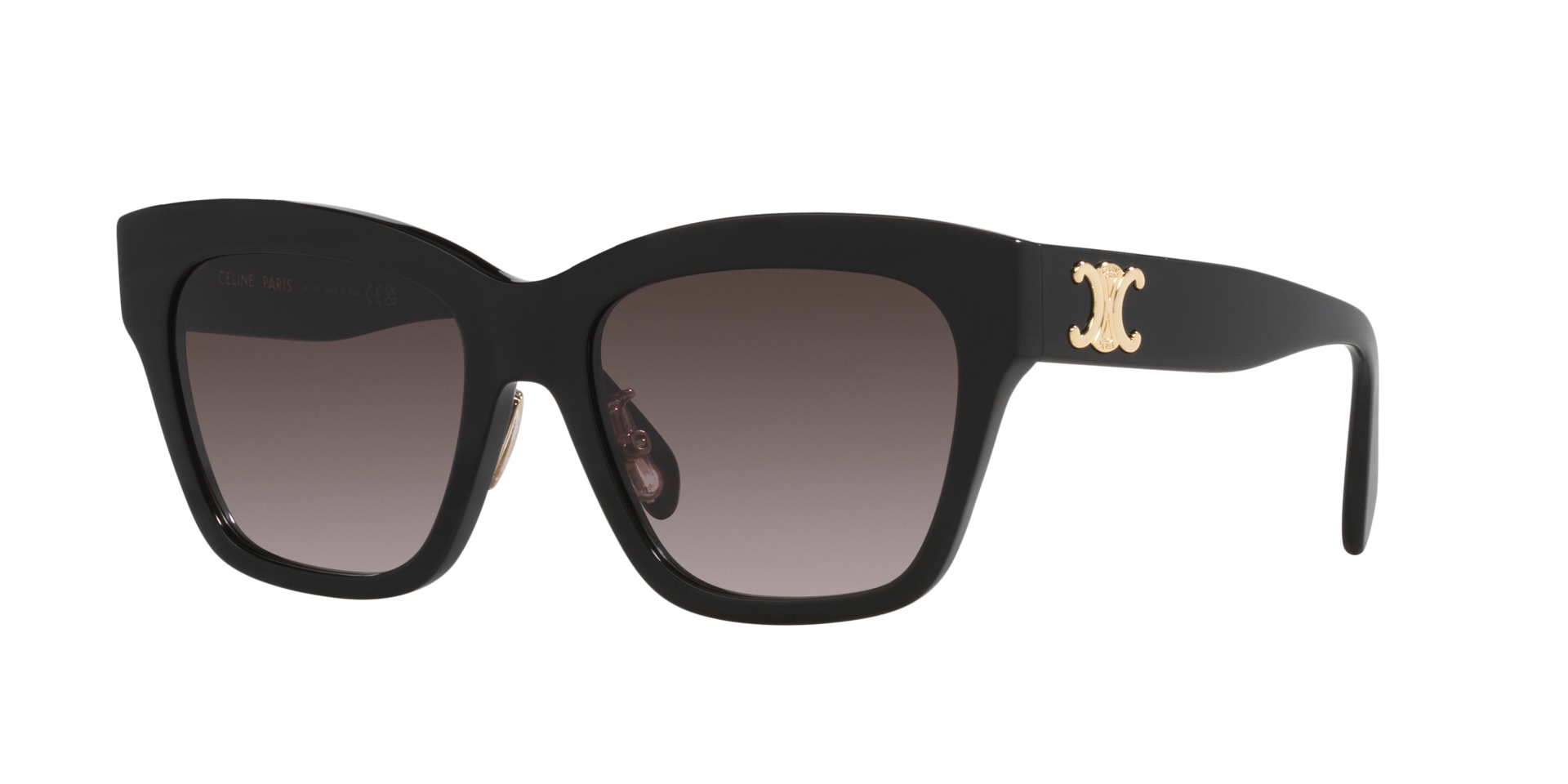 Celine Femme Sunglass Triomphe CL40253F - Couleur du Monture Noir Couleur de Lentille Brun 215 €