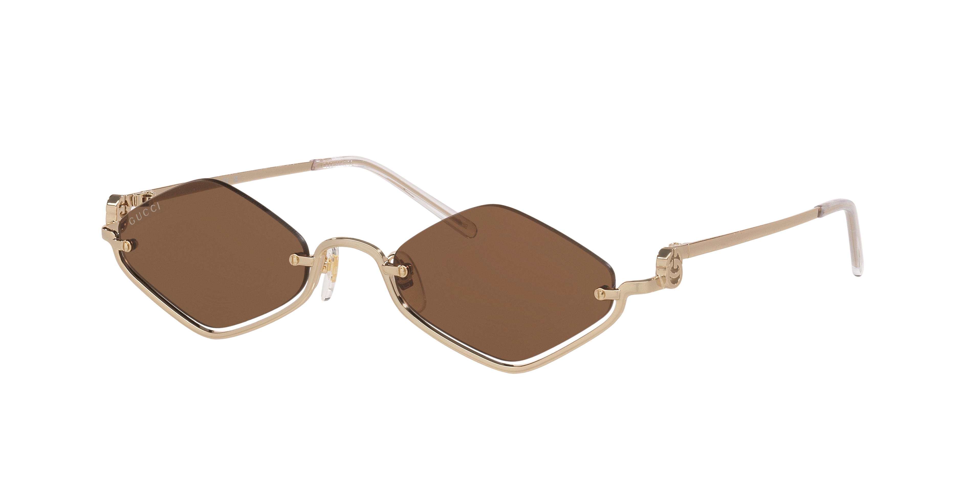 Gucci Woman Sunglass Gg1604S -  Frame color: Gold, Lens color: Brown