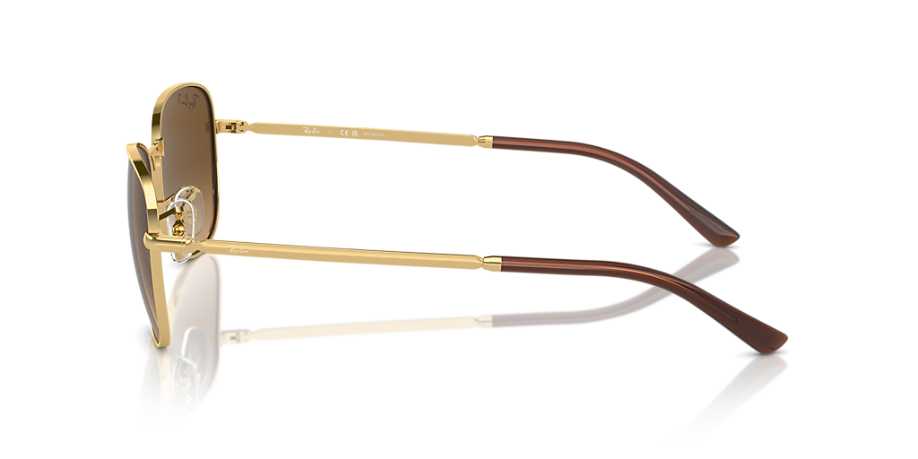 Ray-Ban RB3733 L (56 - 17) with Brown lenses and Gold frame