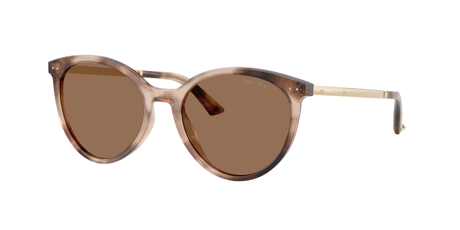 Jimmy Choo Femme Sunglass JC5060 - Couleur du Monture: Havana, Couleur de Lentille: Marron foncé