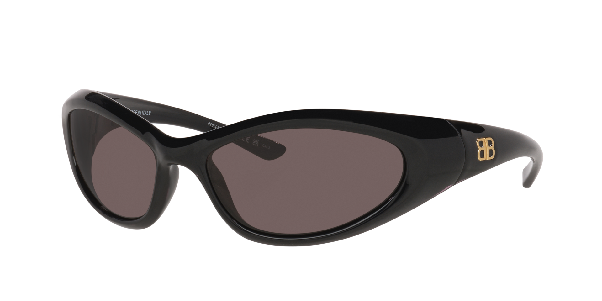 Balenciaga BB0384S XXL (70 - 19) with Grey lenses and Black frame