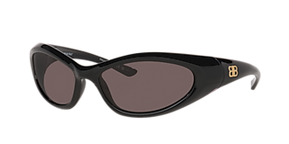 Balenciaga BB0292S XXL (99 - 199) with Grey lenses and Grey frame