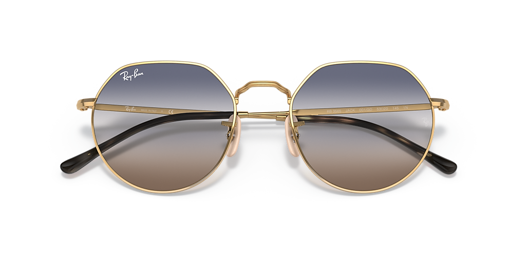Ray-Ban Jack L (53 - 20) with Transparent lenses and Gold frame