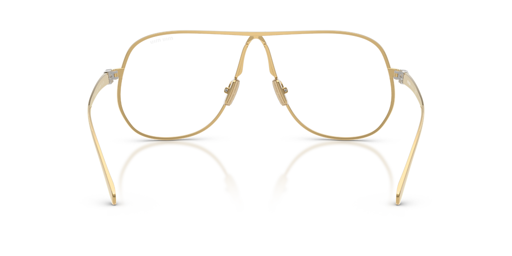 Miu Miu MU A56S L (66 - 02) with Transparent lenses and Gold frame