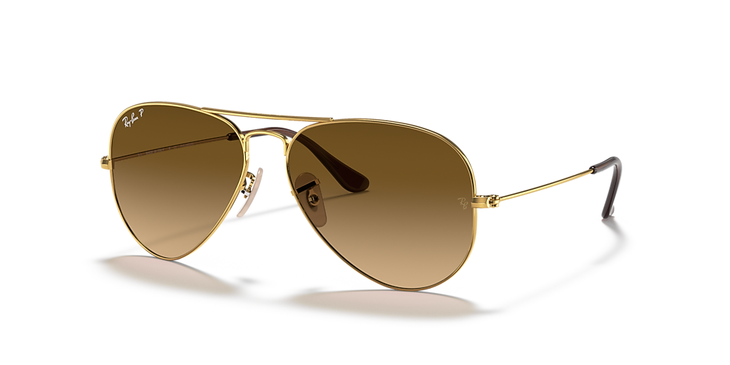 小物 Ray Ban Aviator Gradient made in Italy Ray-Ban Aviator Gradient XL (58 - 14) with Brown lenses and Gold