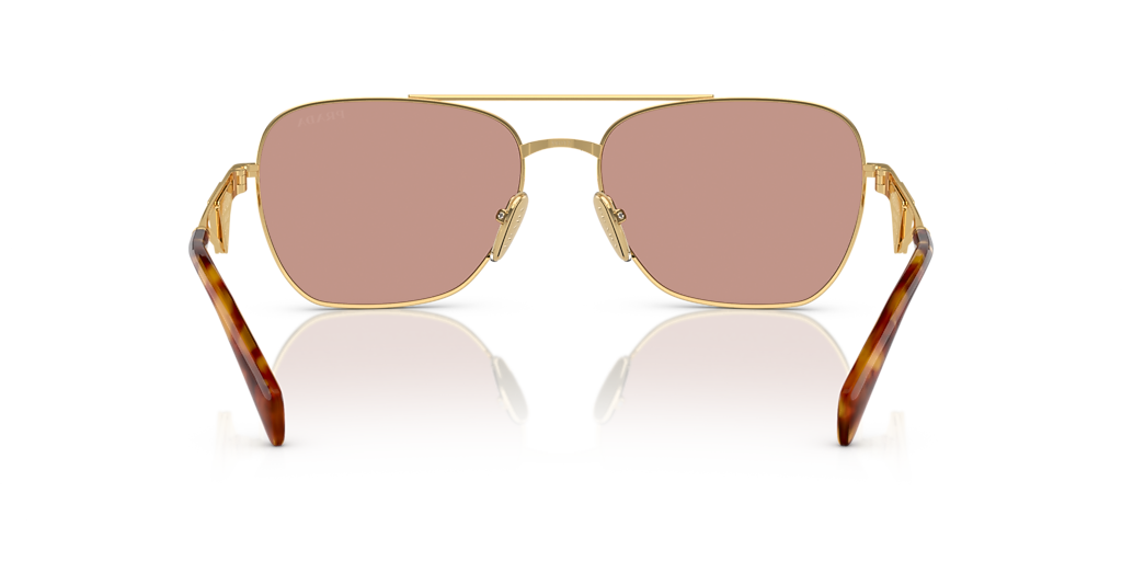 Prada PR A50S XXL (59 - 17) with Violet lenses and Gold frame