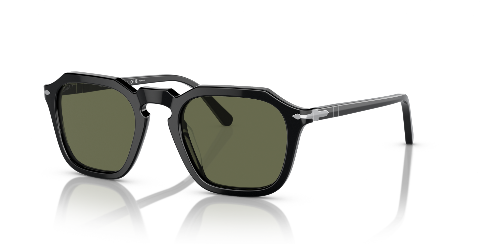 Persol PO3292S S (50 - 21) with Green lenses and Black frame