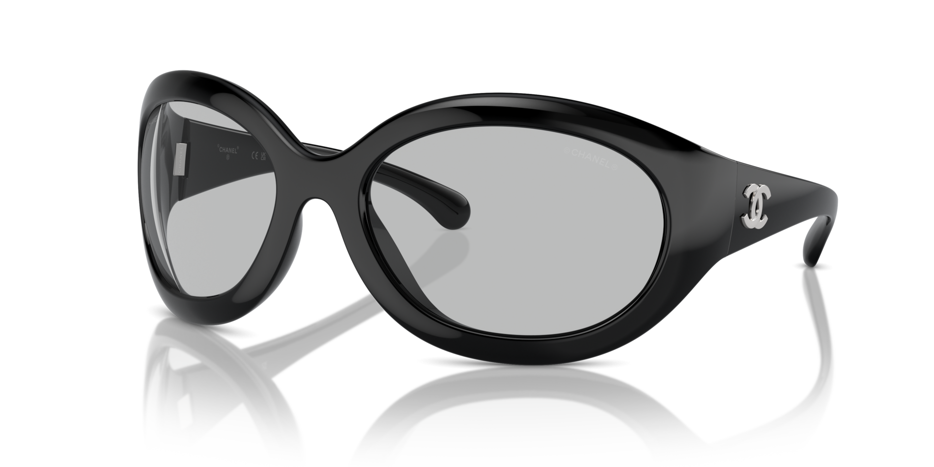 CHANELメガネ Chanel CH9140 XXL (65 - 21) with Grey lenses and Black frame