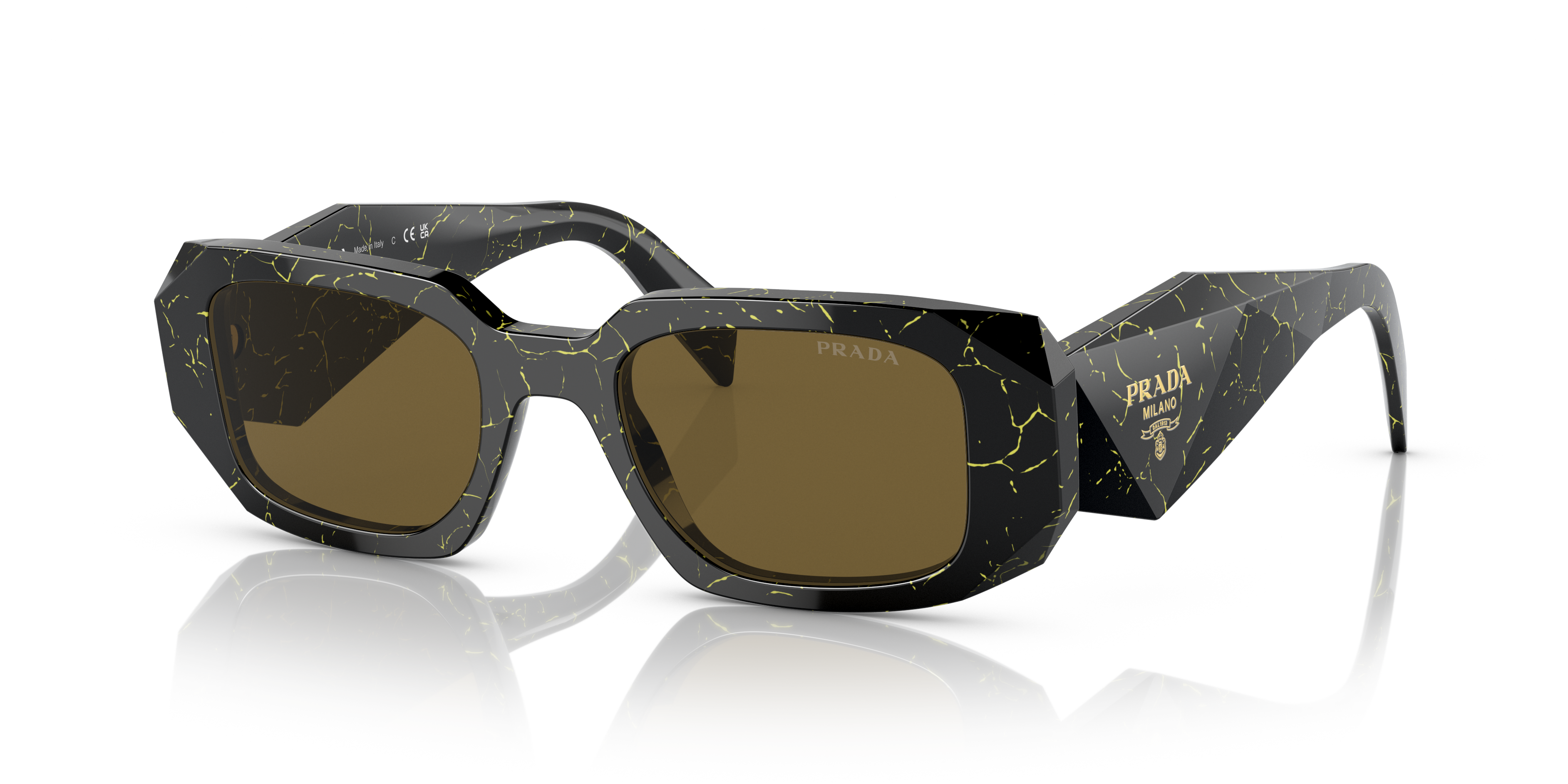 Prada PR 17WS S (49 - 20) with Brown lenses and Black frame