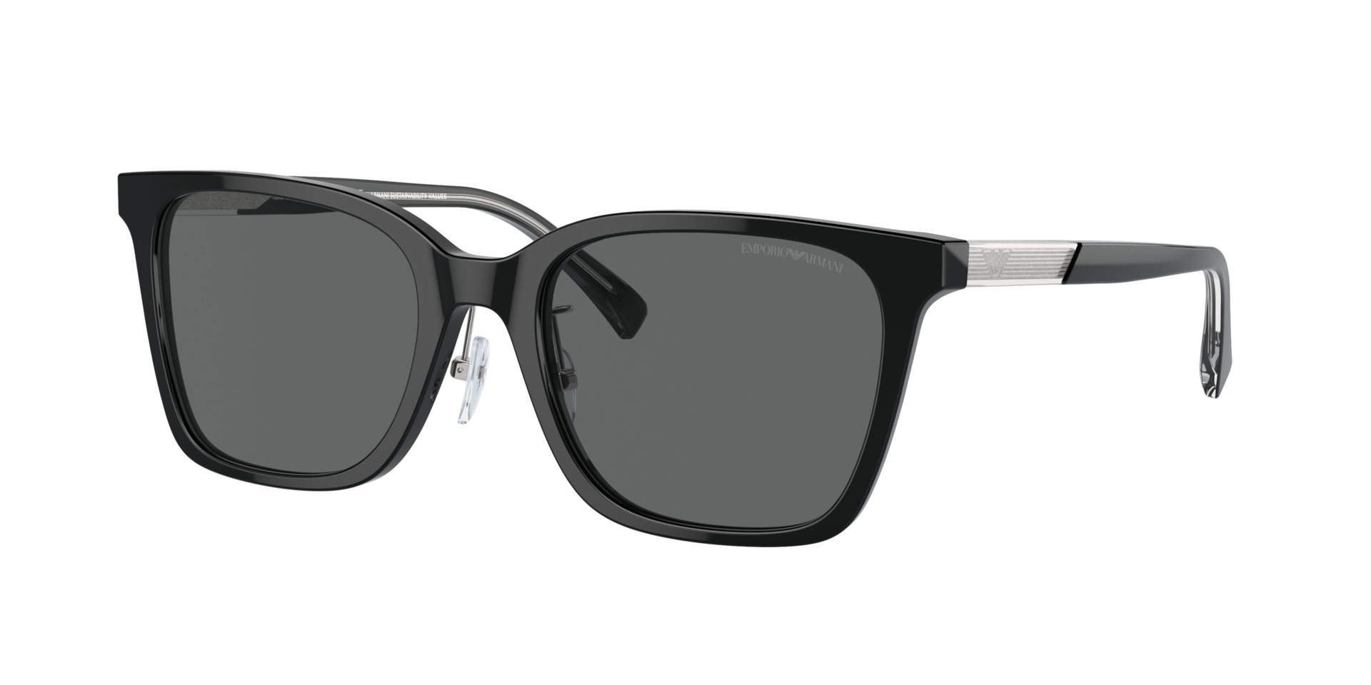 Emporio Armani Men's Black/Grey Ea4226d 501787 Man Sunglasses Acetate Squared Normal - Image 3