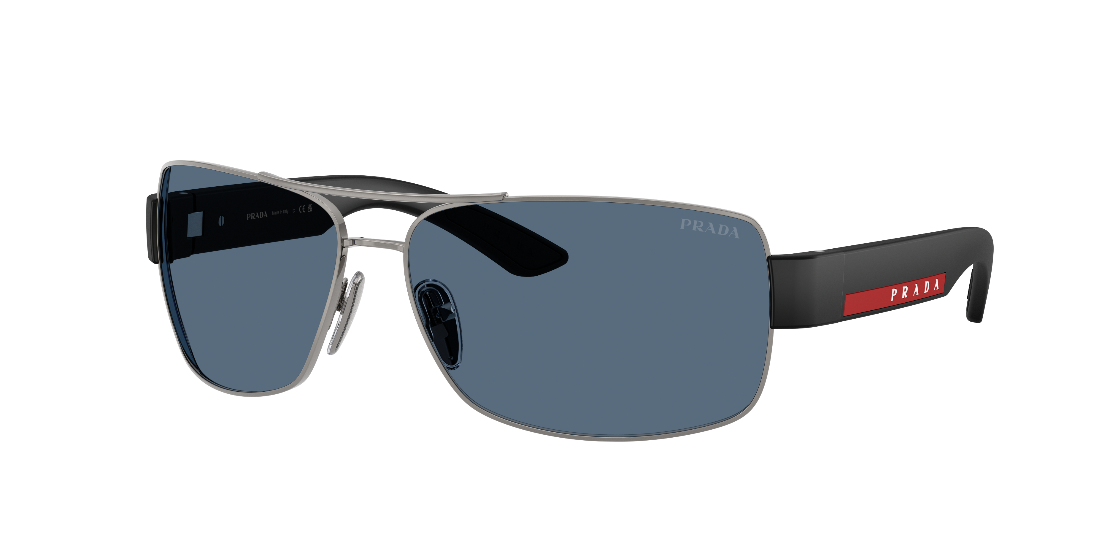 Prada Linea Rossa PS B52S XXL (65 - 14) with Blue lenses and Grey