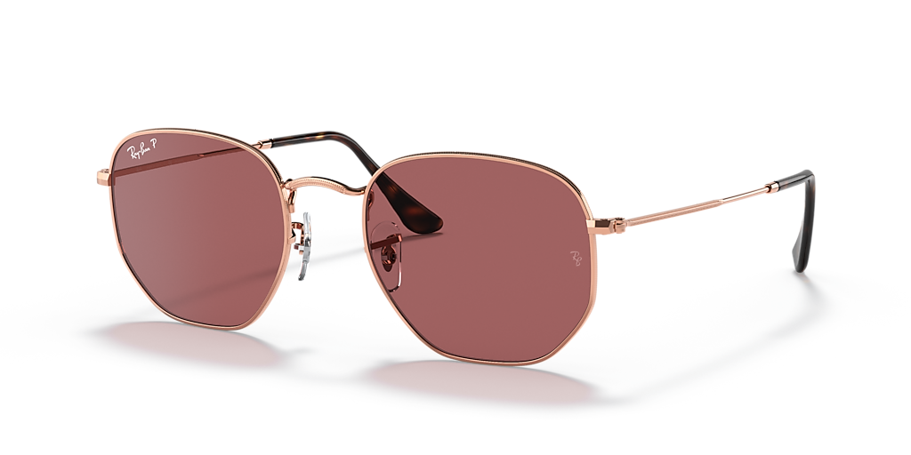 Ray-Ban Hexagonal Flat Lenses M (51 - 21) with Violet lenses and