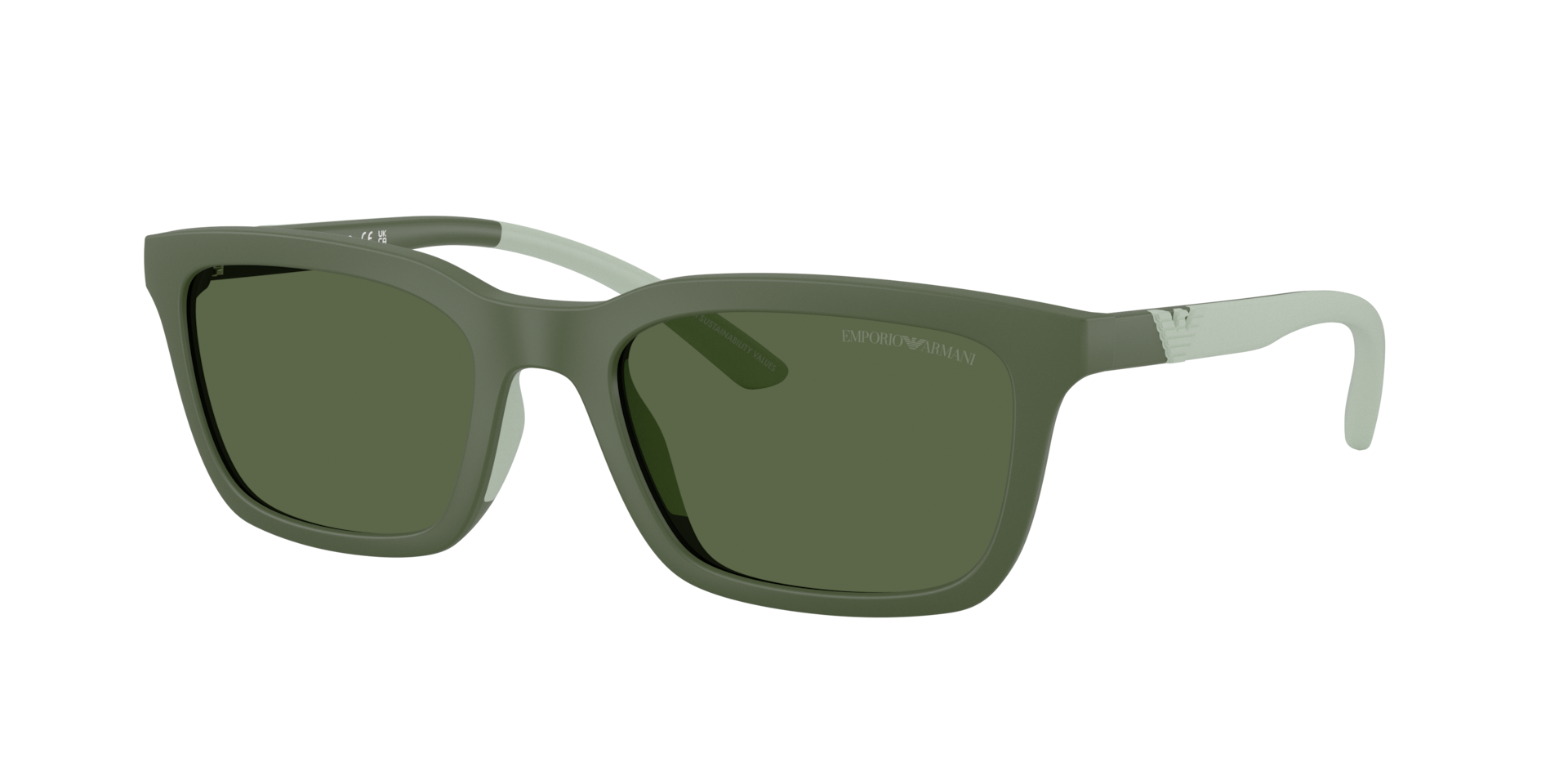 Emporio Armani Man Sunglass EA4249U -  Frame color: Matt Agave, Lens color: Dark Green