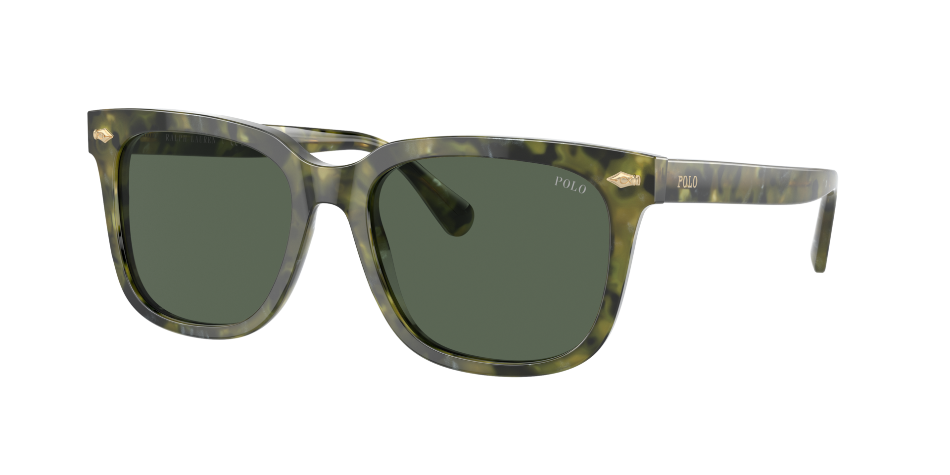 Polo Ralph Lauren Homme Sunglass PH4210 - Couleur du Monture Havana vert brillant Couleur de Lentille Vert 84 €
