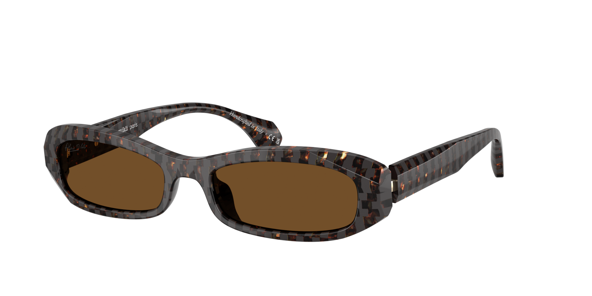 Alain Mikli Woman Sunglass A05512 -  Frame color: New Damier Brown Dark Grey, Lens color: Polar Brown