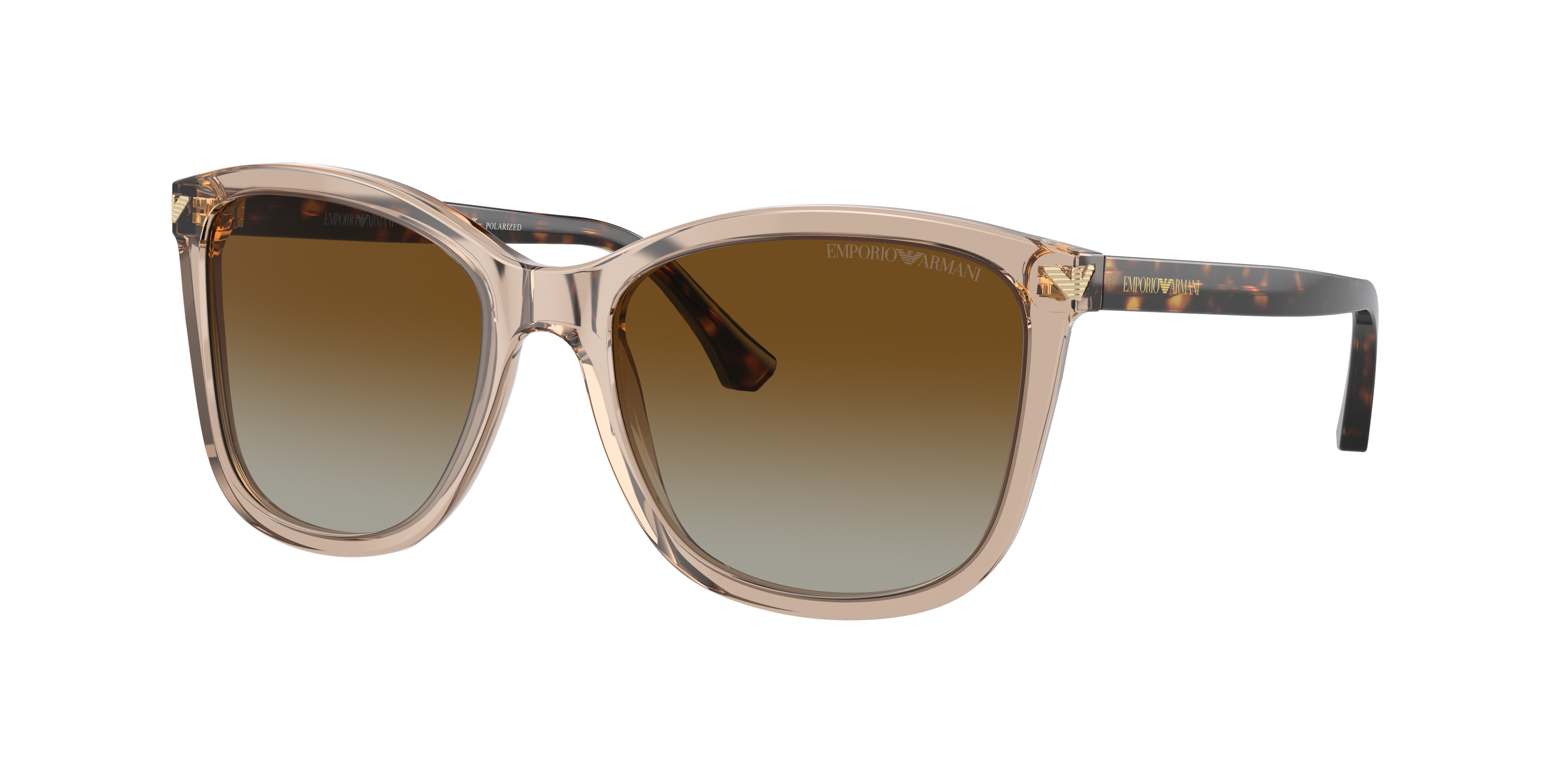 Emporio Armani Woman Sunglass EA4060 -  Frame color: Transparent Tundra, Lens color: Gradient Brown Polarized