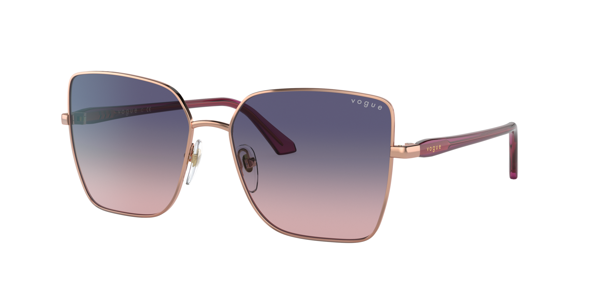 Vogue Eyewear Women's Pink Vo4199s 5075I6 Woman Sunglasses Metal Butterfly Normal Shaded - Image 2