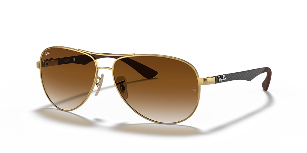 Ray-Ban Carbon Fibre M (58 - 13) with Brown lenses and Gold frame