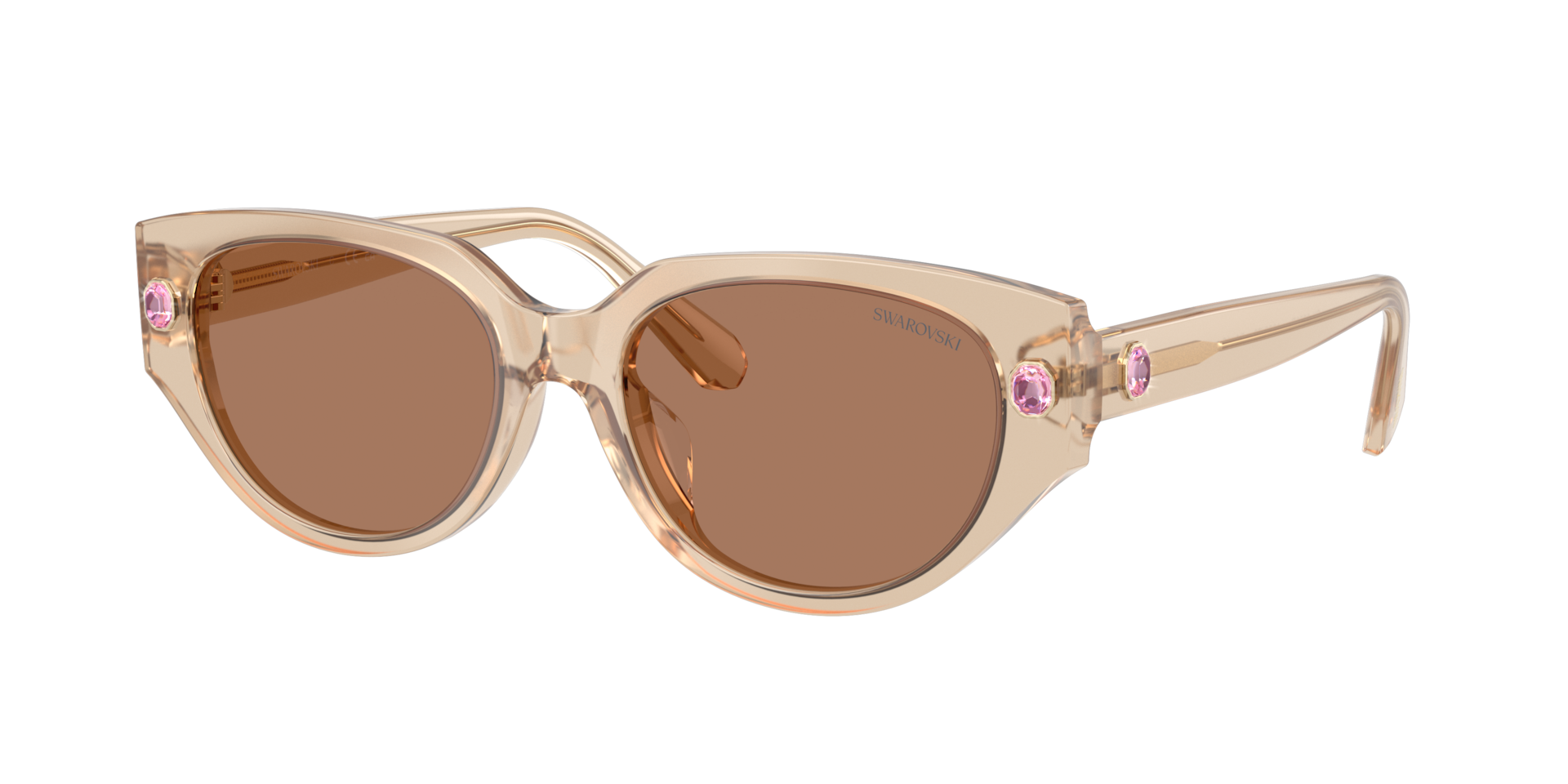 Swarovski Woman Sunglass SK6035D -  Frame color: Milky Beige, Lens color: Brown