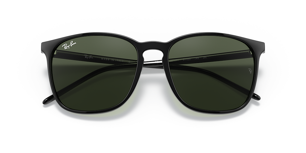 Ray-Ban RB4387 M (56 - 18) with Green lenses and Black frame