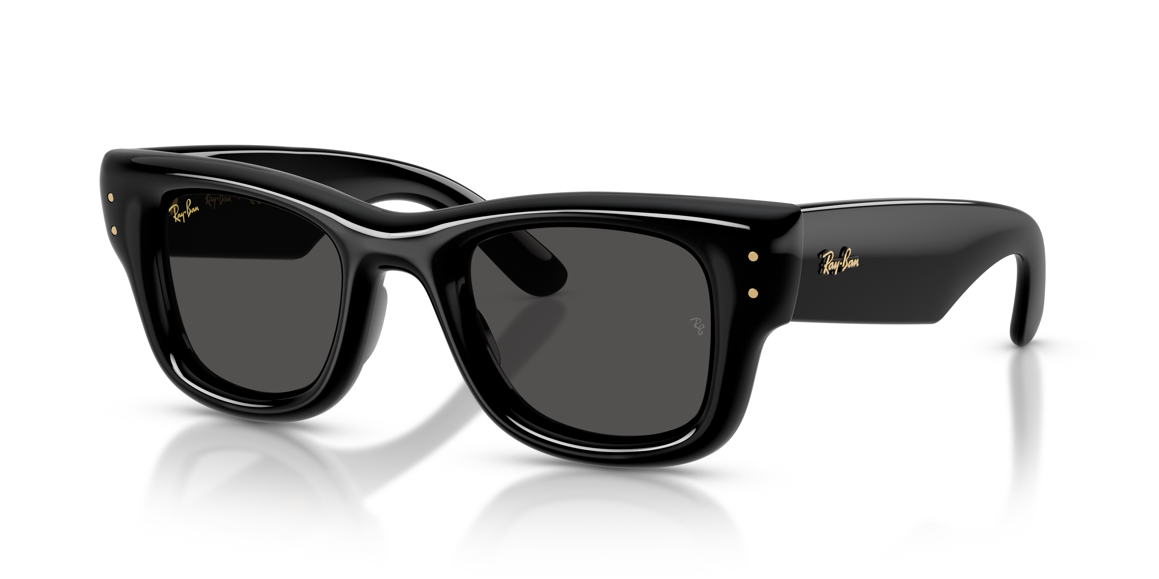 Ray-Ban Wayfarer Puffer L (50 - 23) com Lentes Preto e Armação
