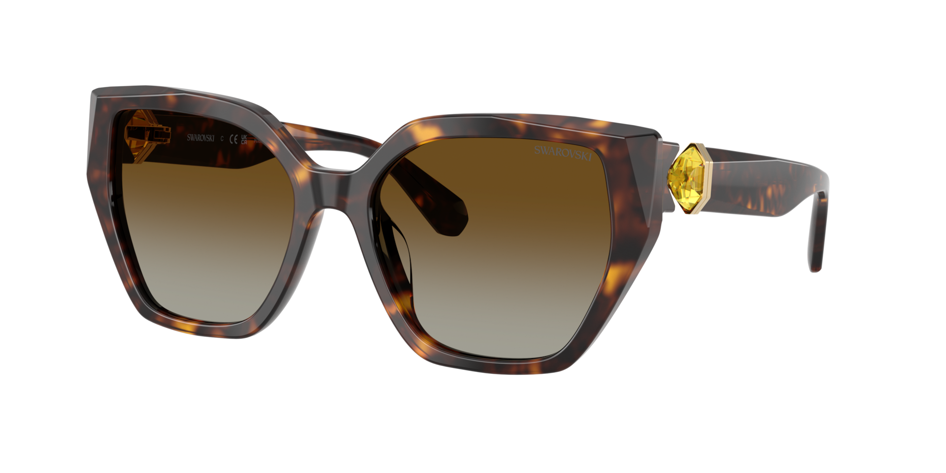 Swarovski Woman Sunglass SK6044U -  Frame color: Havana, Lens color: Brown Gradient Polarized