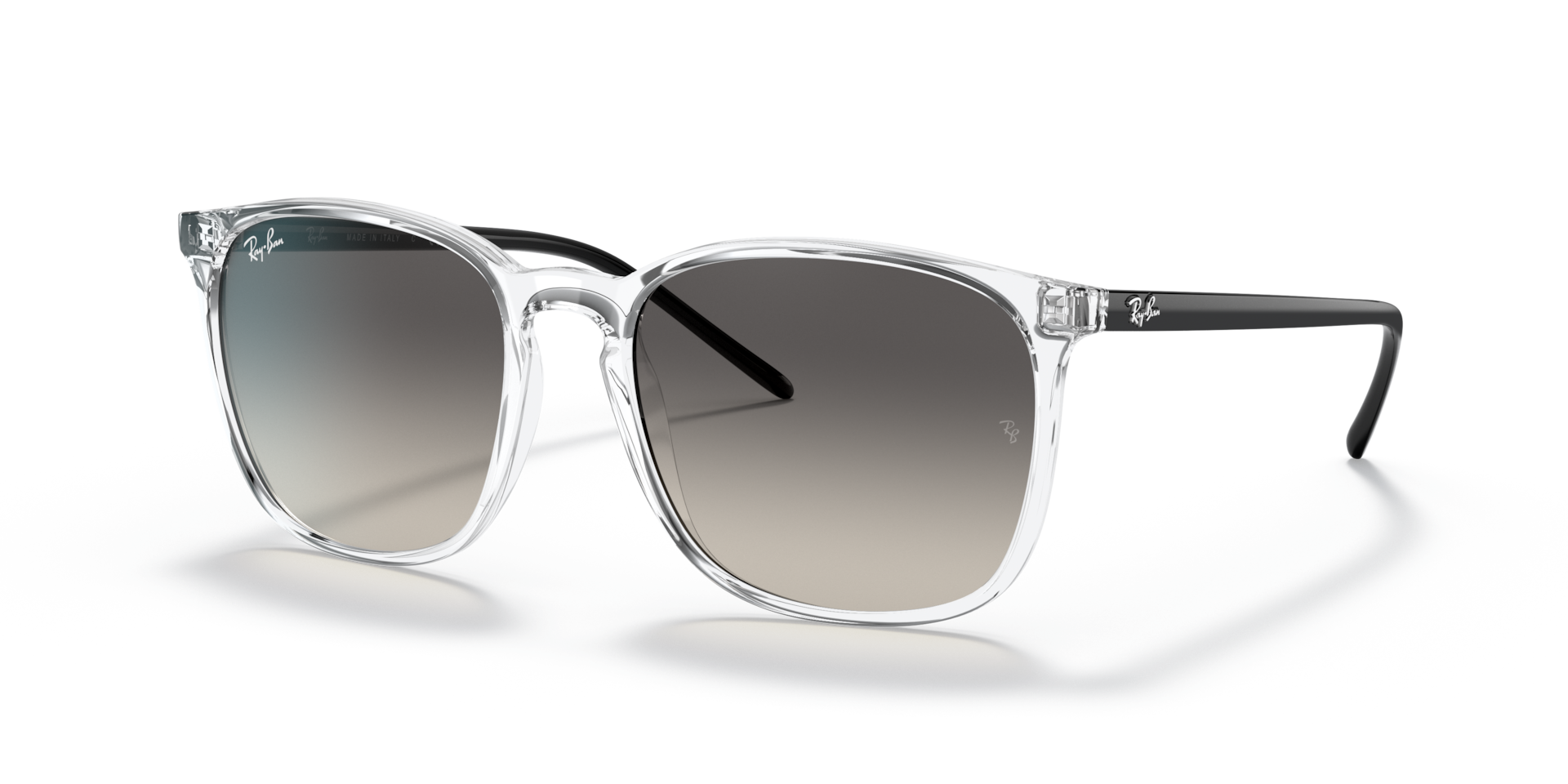 Ray-Ban RB4387 M (56 - 18) with Grey lenses and Transparent frame