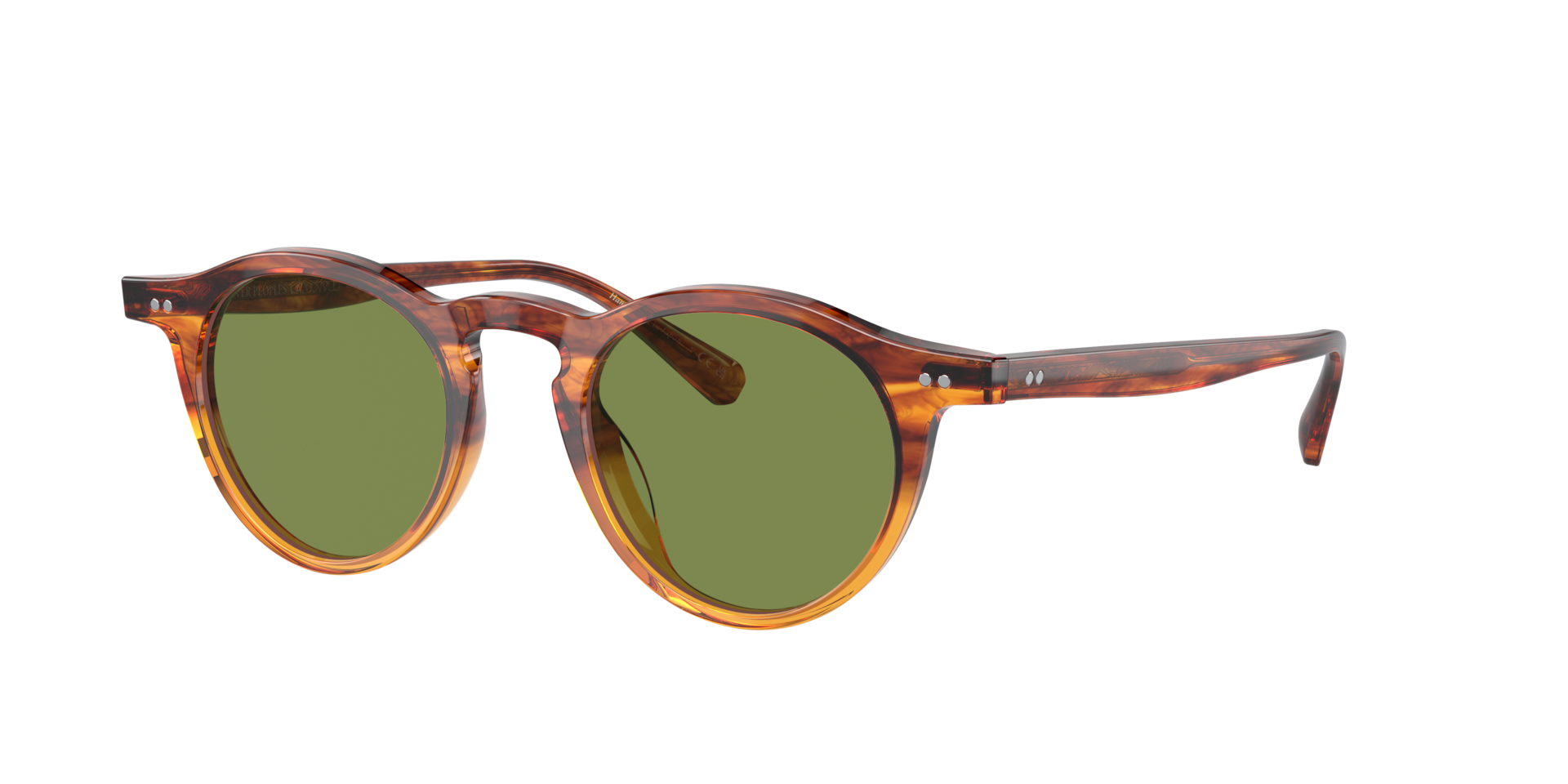 Oliver Peoples Unisex Sunglass OP-13 Sun - Rahmenfarbe: Dark Amber Gradient, Linsenfarbe: Grün C