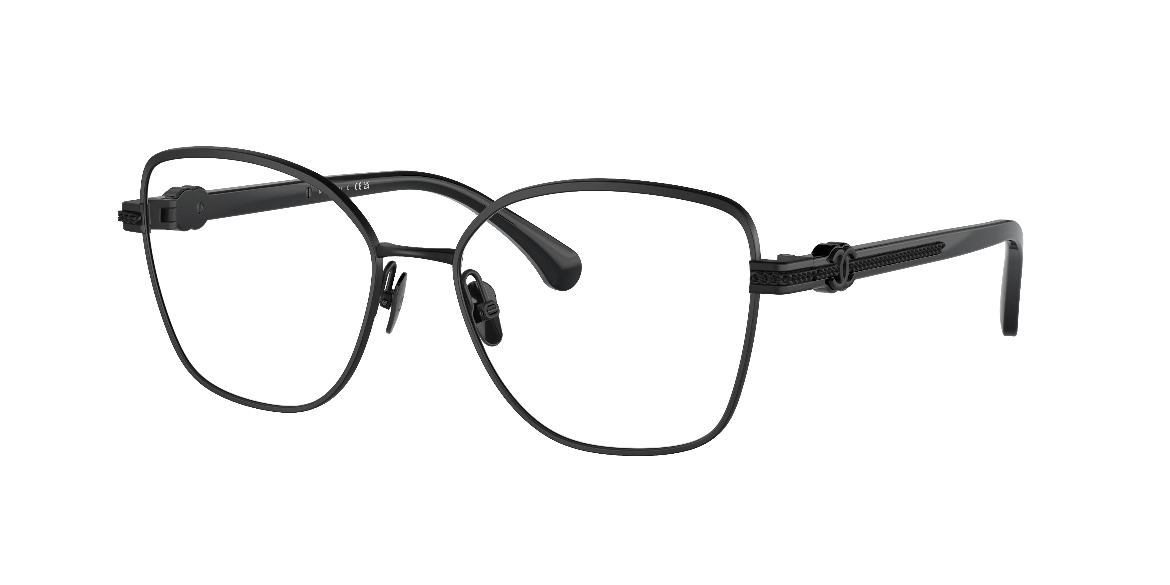 Chanel Woman Sunglass Butterfly Eyeglasses CH2212 -  Frame color: Black, Lens color: Demo Lens
