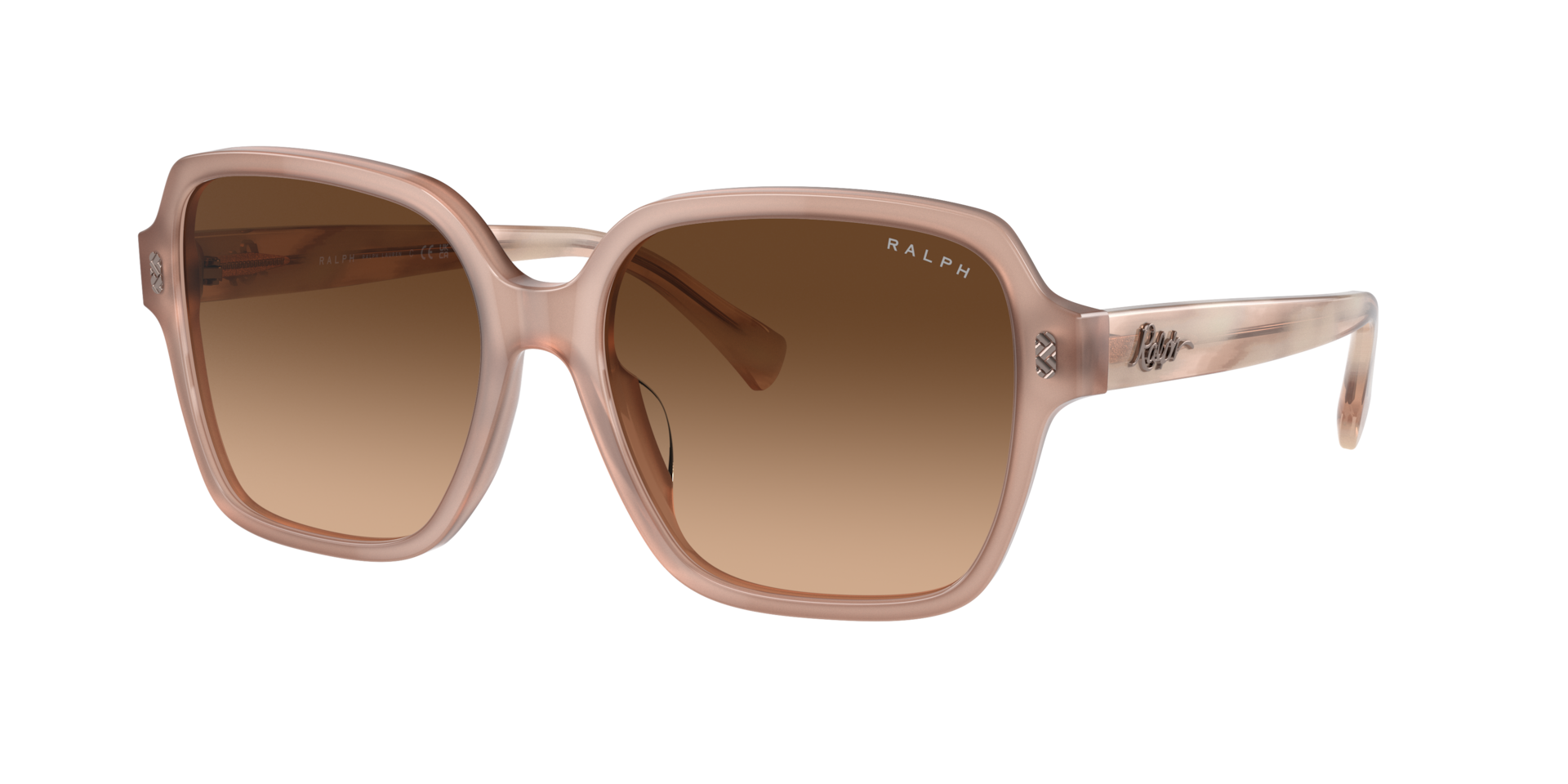 Ralph Femme Sunglass RA5304U - Couleur du Monture Opale rose beige brillant Couleur de Lentille Dgrad Marron 55 €