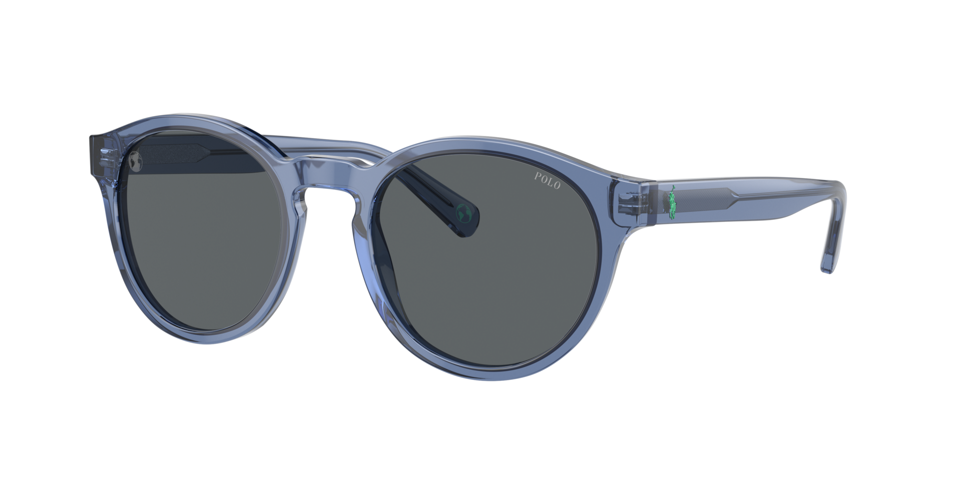 Polo Ralph Lauren Homme Sunglass PH4192 - Couleur du Monture Bleu transparent brillant Couleur de Lentille Gris clair 74$