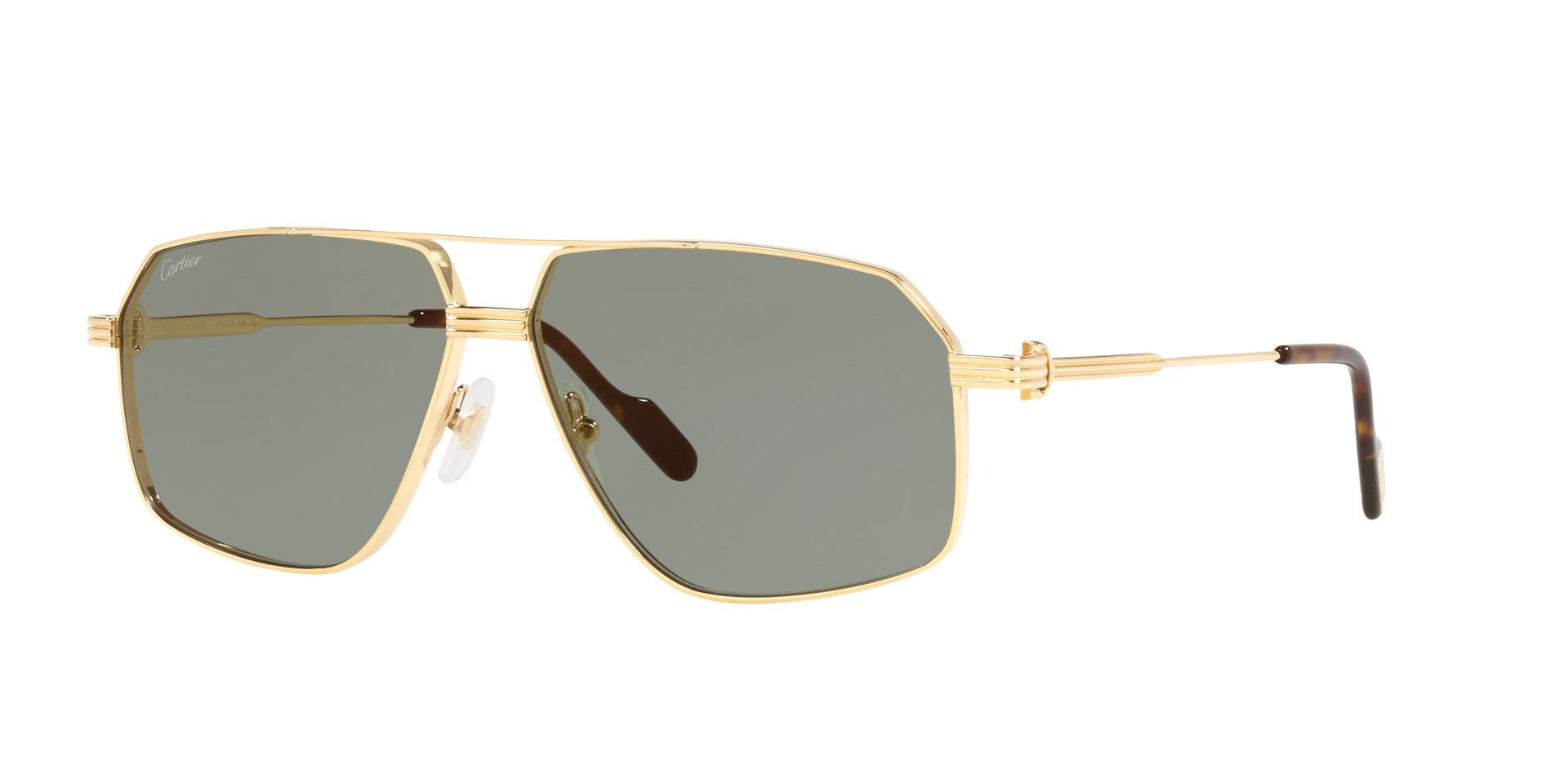 Cartier Homme Sunglass CT0270S - Couleur du Monture Or Couleur de Lentille Vert 1100 €