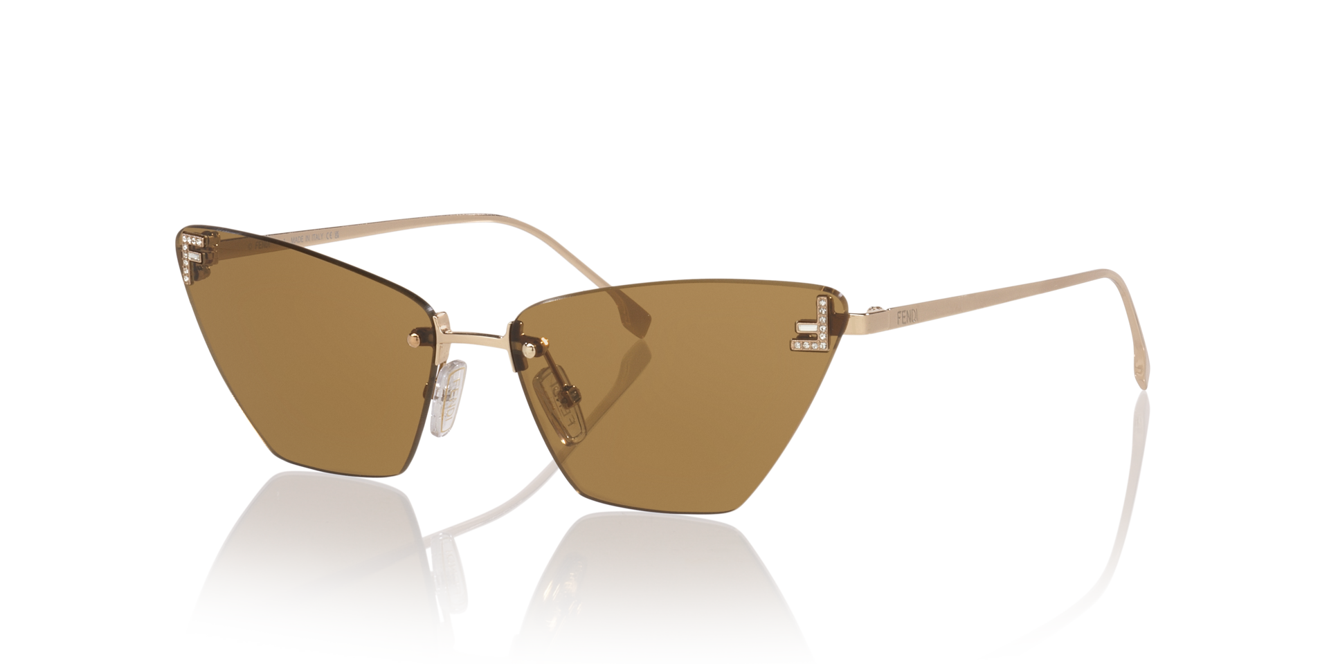Fendi Fendi First Crystal FE4160US S (57 - 14) with Brown lenses