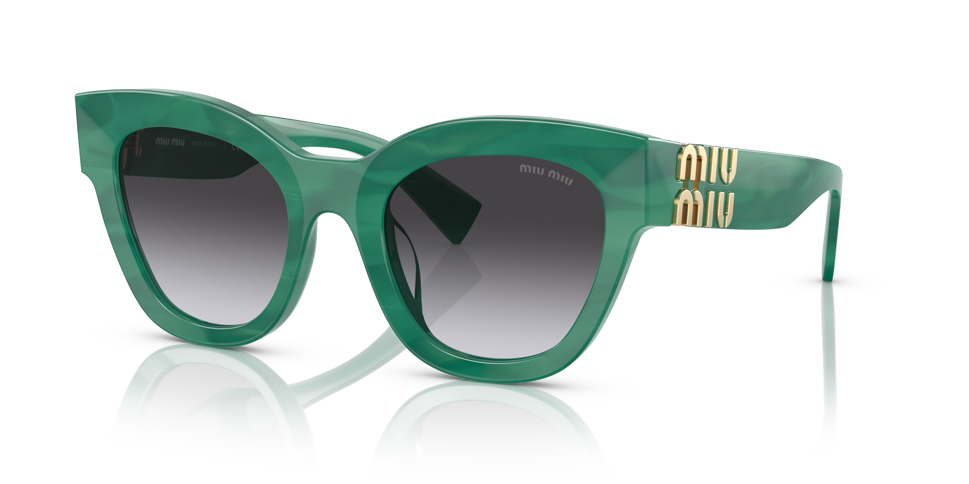 Miu Miu MU 01YS L (51 - 22) with Grey lenses and Green frame