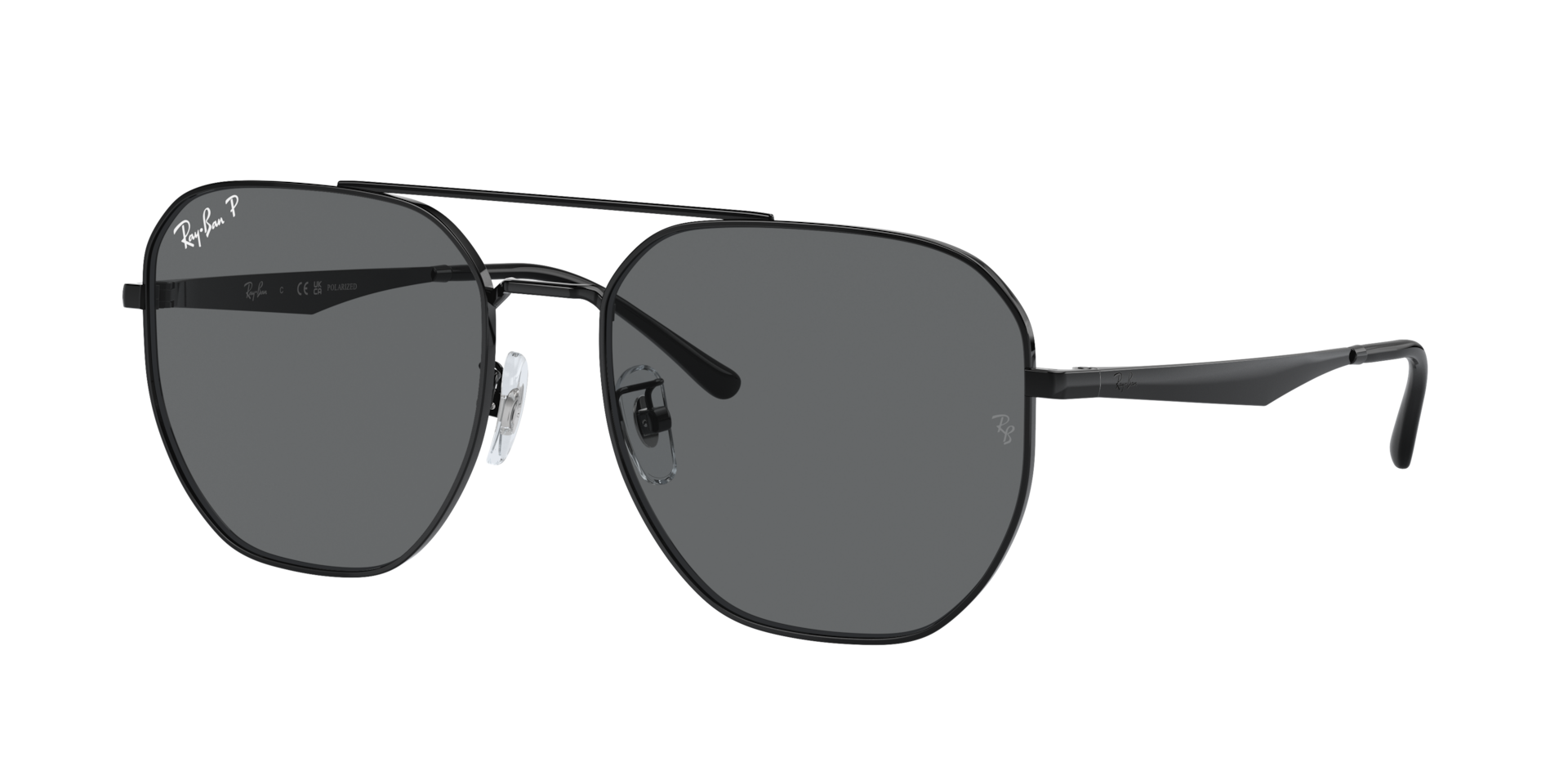 Ray-Ban RB3724D XXL (59 - 18) with Grey lenses and Black frame