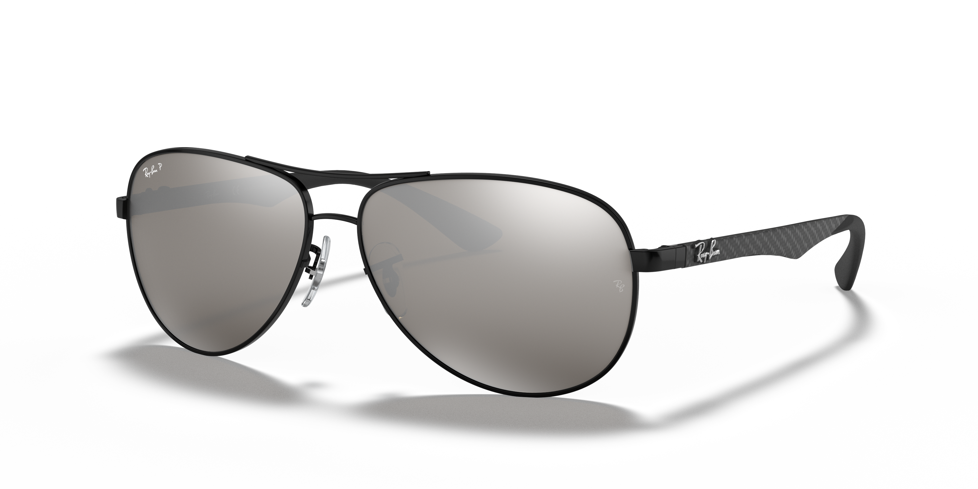 Ray-Ban Carbon Fibre XL (61 - 13) with Grey lenses and Black frame