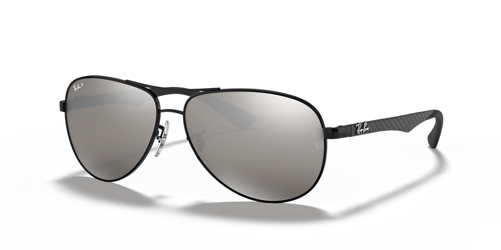 Ray-Ban Carbon Fibre XL (61 - 13) with Grey lenses and Black frame