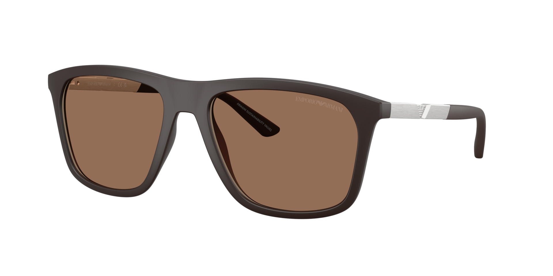 Emporio Armani Man Sunglass EA4237 -  Frame color: Matte Dark Brown, Lens color: Dark Brown