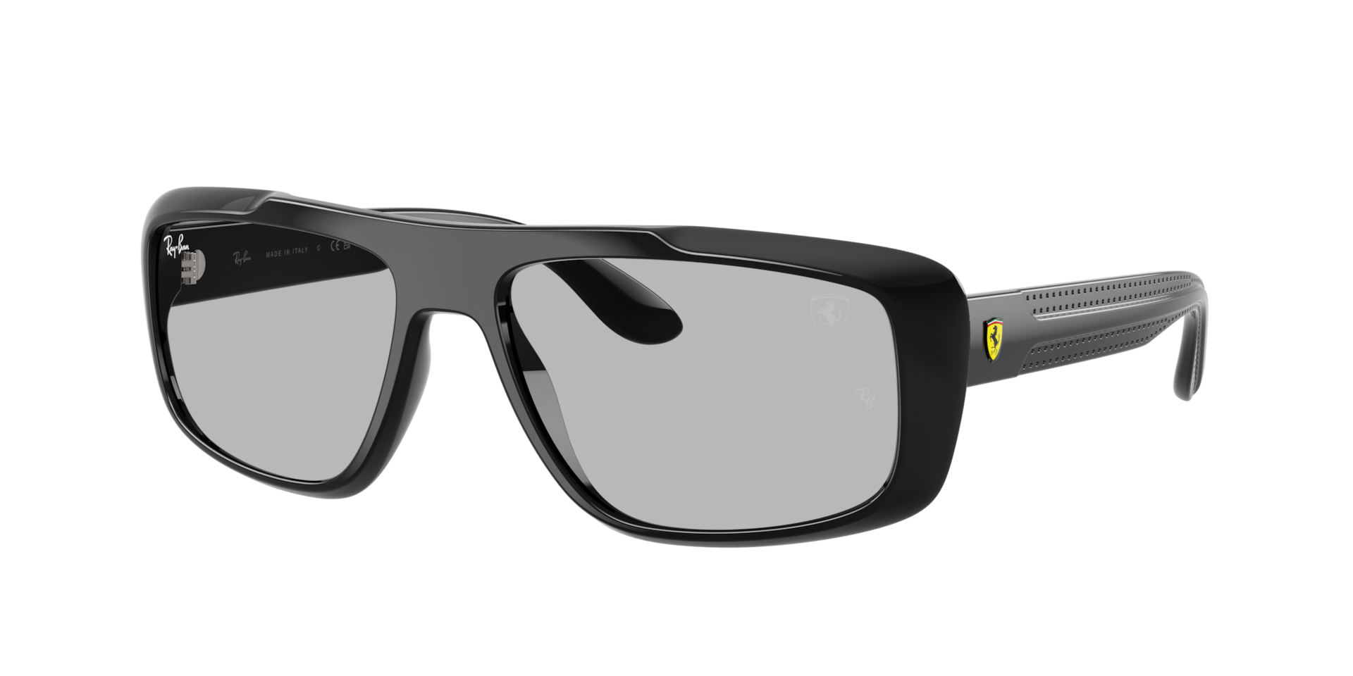 Ray-Ban Unisex Sunglass RB4479M SCUDERIA FERRARI COLLECTION - Rahmenfarbe: Schwarz, Linsenfarbe: Dunkelgrau