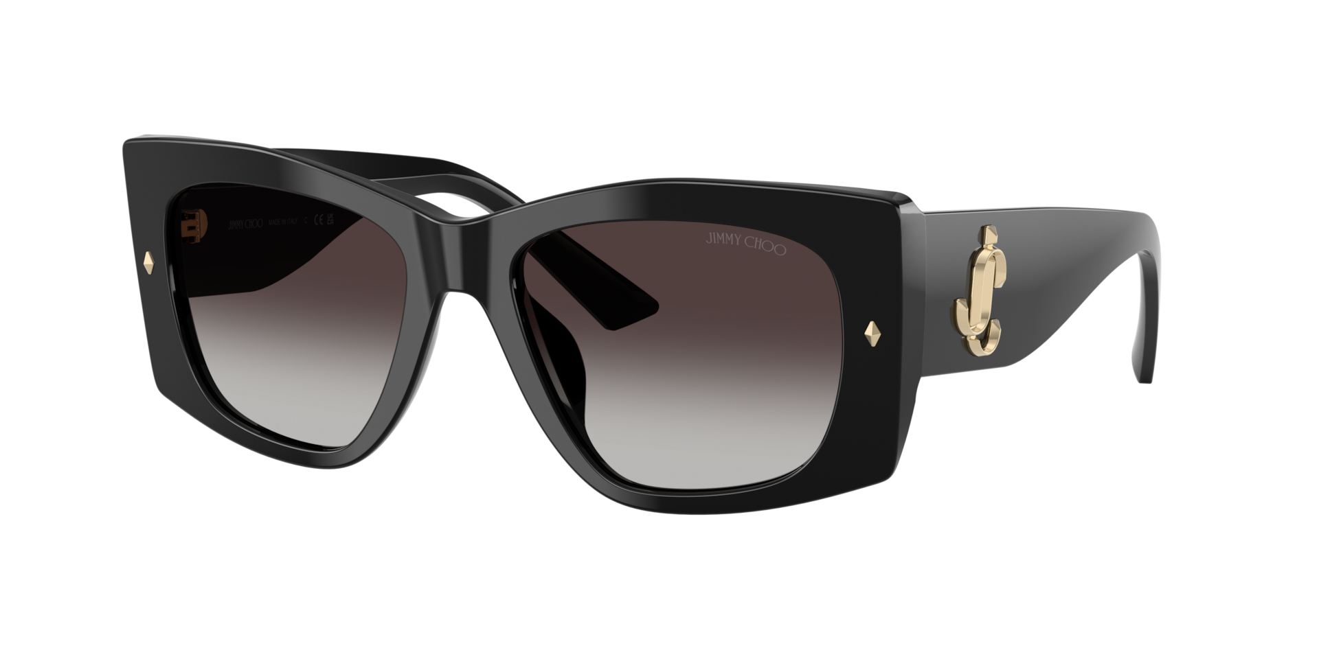 Jimmy Choo Frau Sunglass JC5061U - Rahmenfarbe: Schwarz, Linsenfarbe: Grau Verlaufstönung