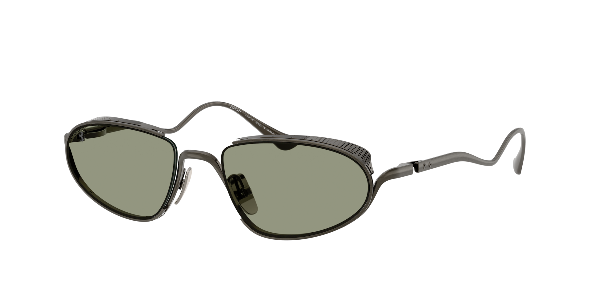 Ferrari Unisex Sunglass FH1022T - Couleur du Monture: Gunmetal, Couleur de Lentille: Vert