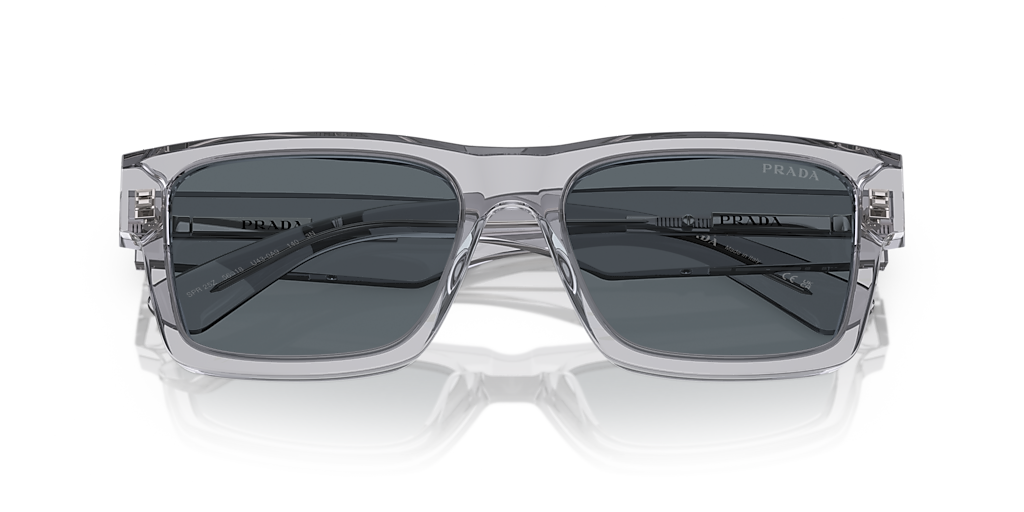 Prada PR 25ZS M (53 - 18) with Blue lenses and Grey frame