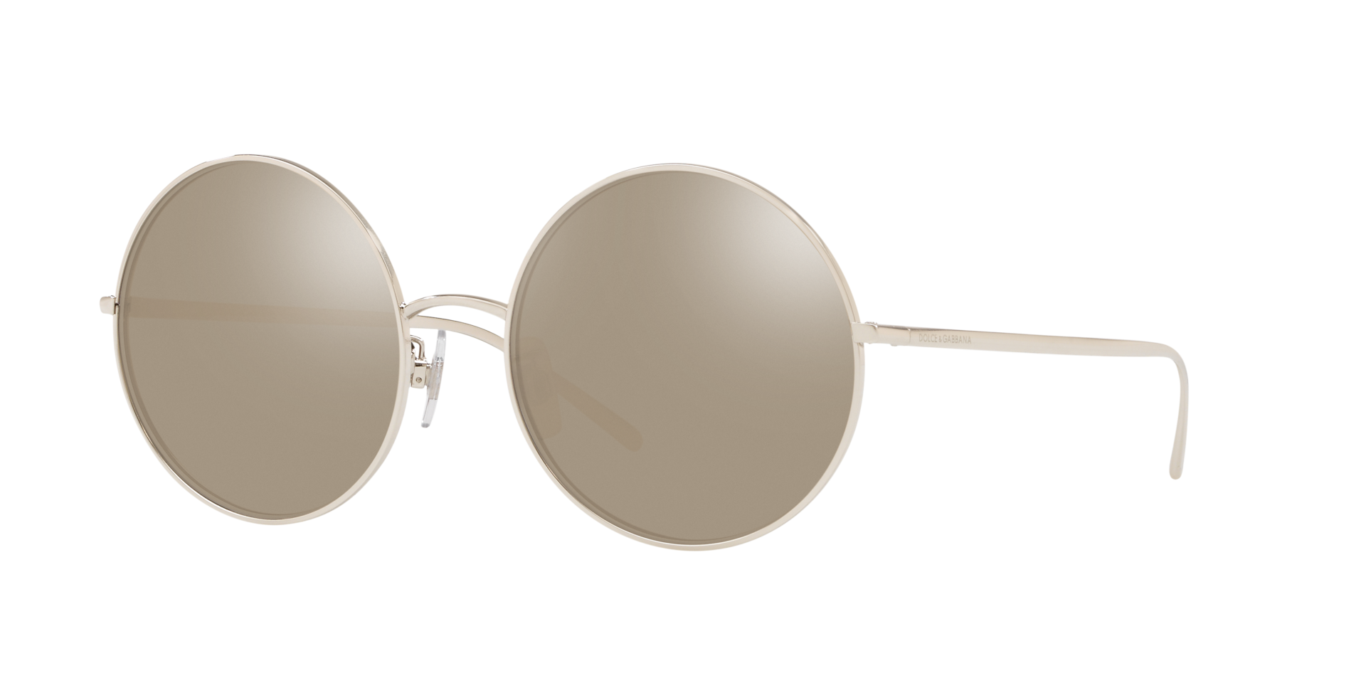 Dolce&Gabbana Frau Sunglass DG2215K - Rahmenfarbe: Silber Gold beschichtet, Linsenfarbe: Orange verspiegelt Silber Verlaufstönung