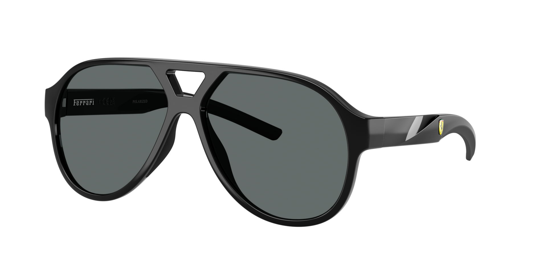 Scuderia Ferrari Unisex Sunglass FZ6014U -  Frame color: Black, Lens color: Dark Grey Polarized