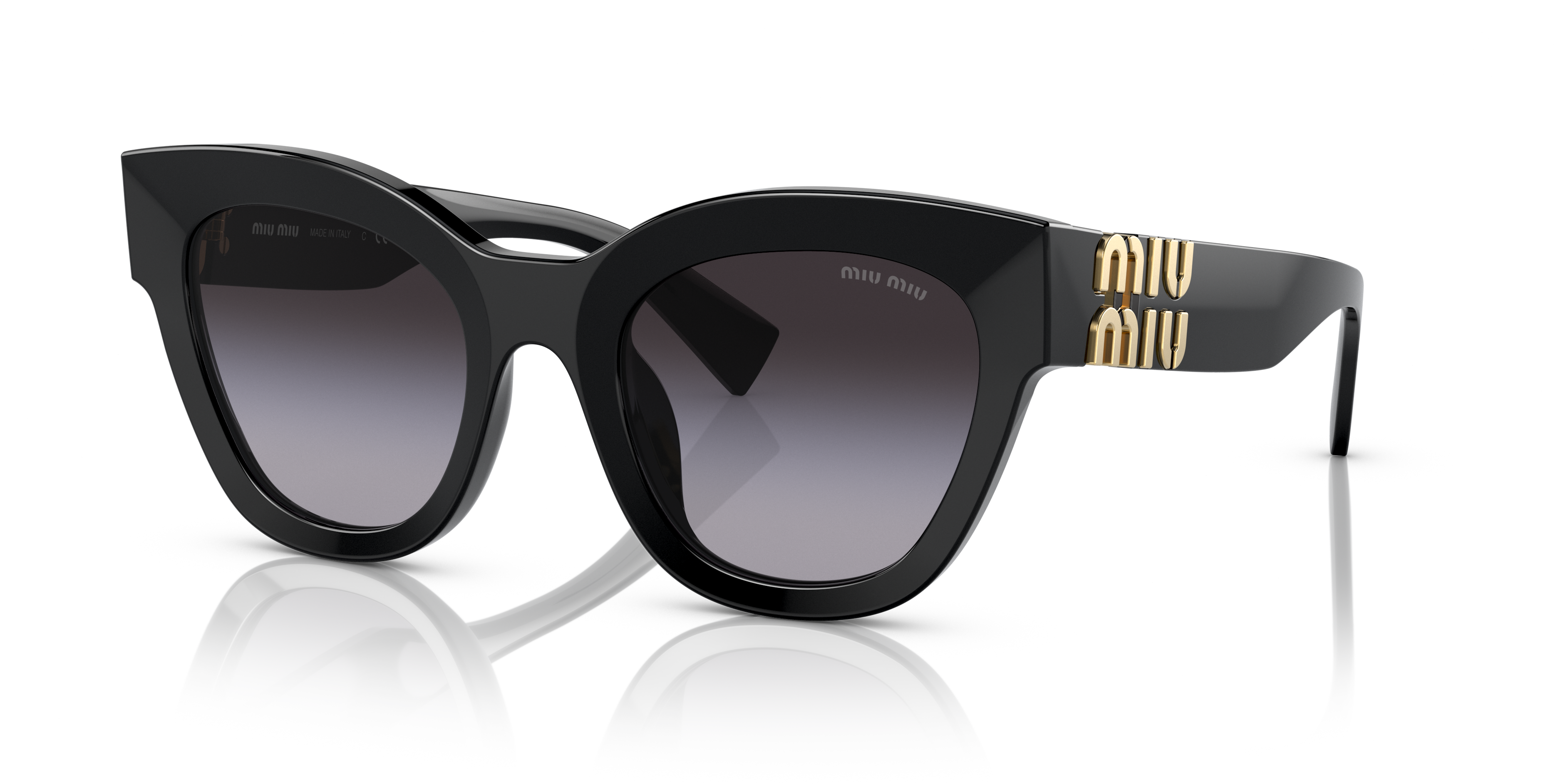 Miu Miu MU 01YS L (51 - 22) with Grey lenses and Black frame