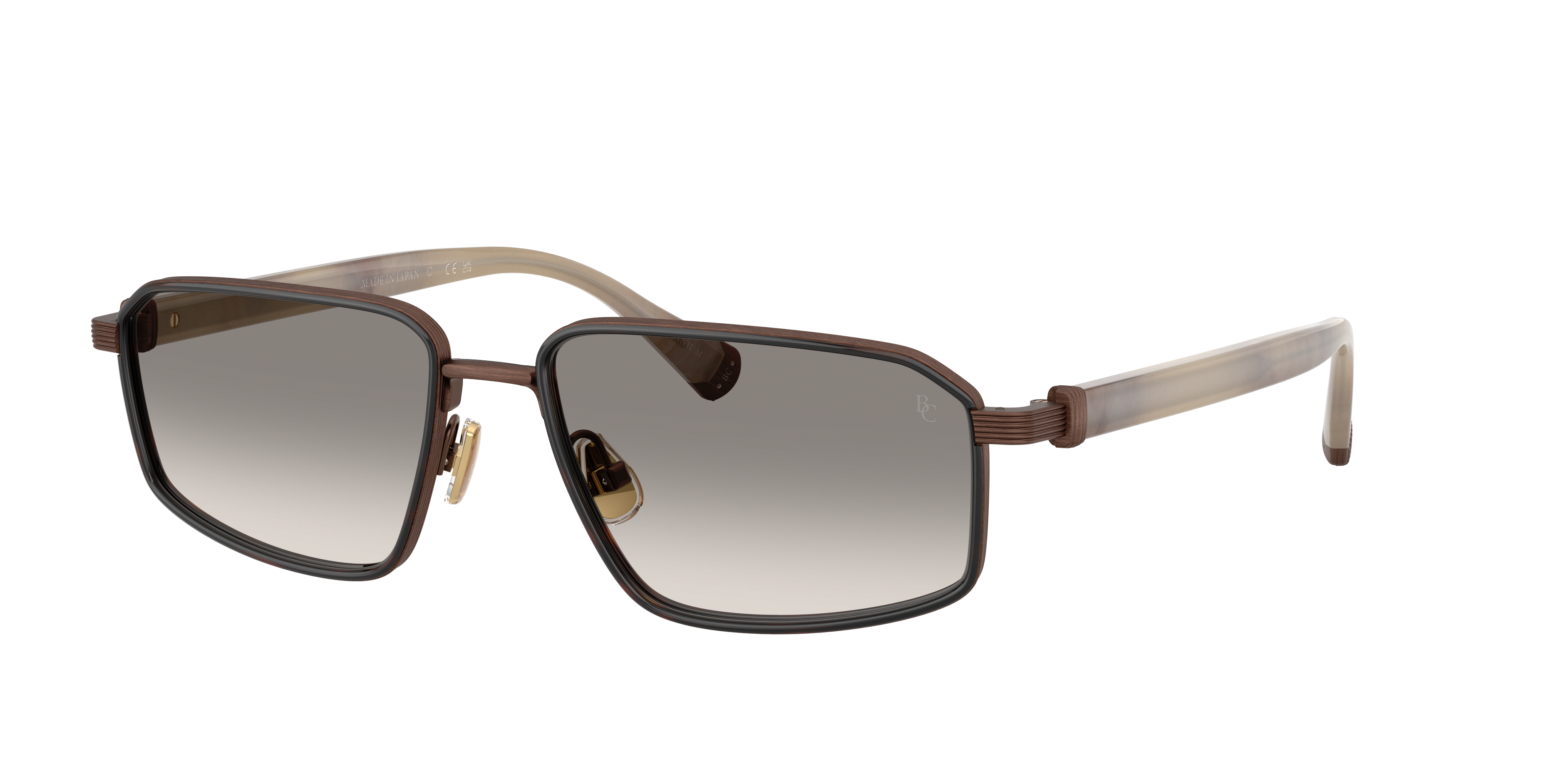 Brunello Cucinelli Man Sunglass BC2009ST JARAMA -  Frame color: Brushed Brown, Lens color: Deserto