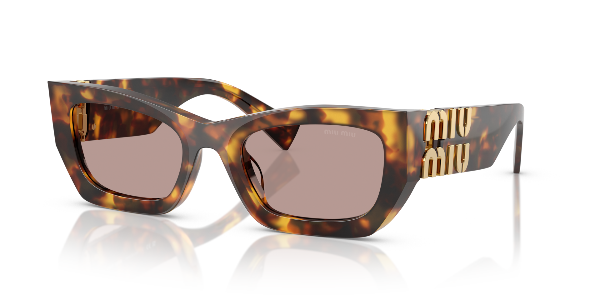 【Nice　ボギ～(￣^￣)】MIU MIU サングラス MU09W 新品 Miu Miu MU 09WS XL (53 - 22) with Violet lenses and Tortoise frame